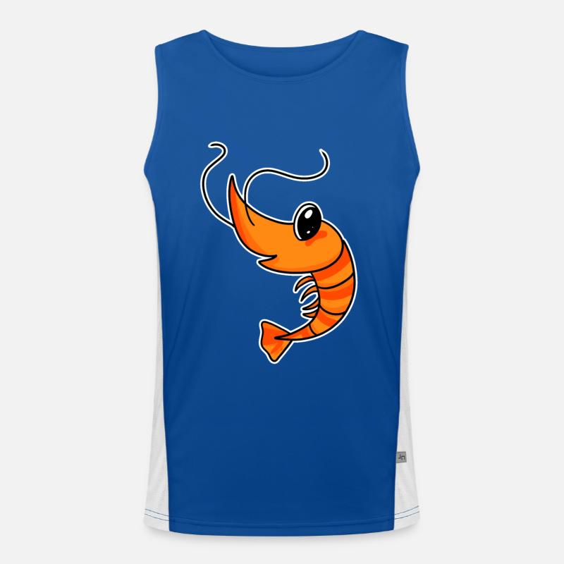 Garnele Garnelen Funktionelles Kontrast-Tank Top für Männer 
