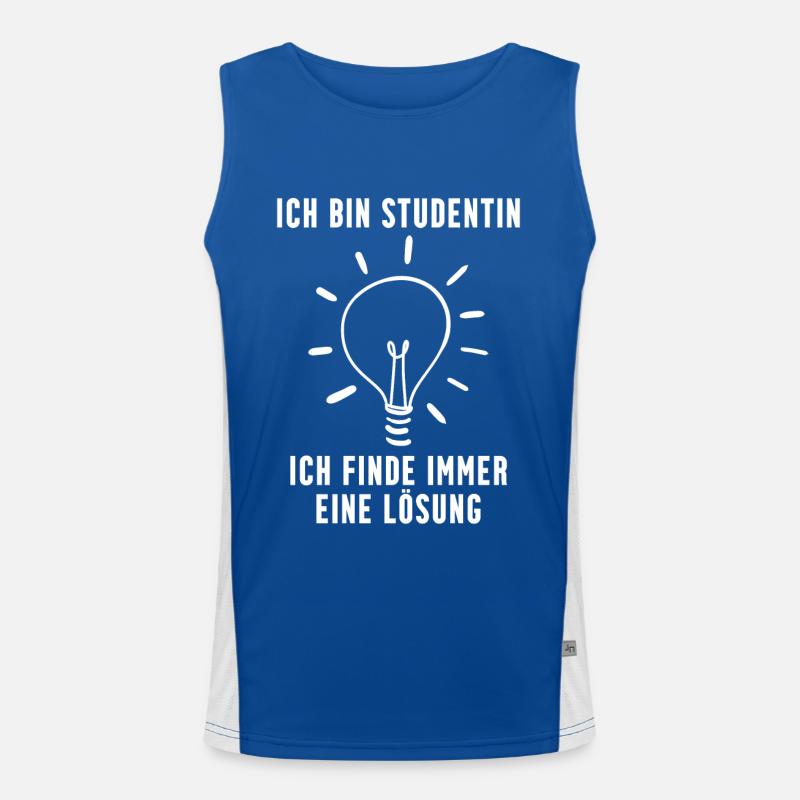 Studentin Geschenk Funktionelles Kontrast-Tank Top für Männer 