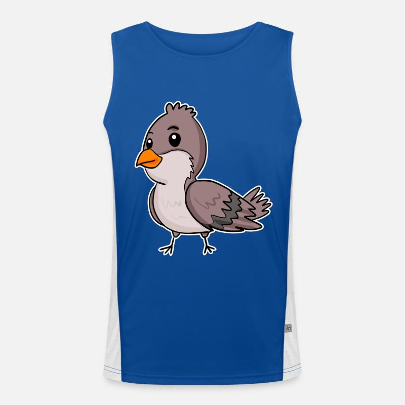 Haussperling Vogel Funktionelles Kontrast-Tank Top für Männer 