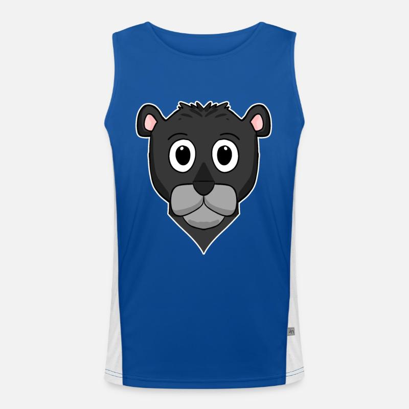 Schwarzer Panther Funktionelles Kontrast-Tank Top für Männer 