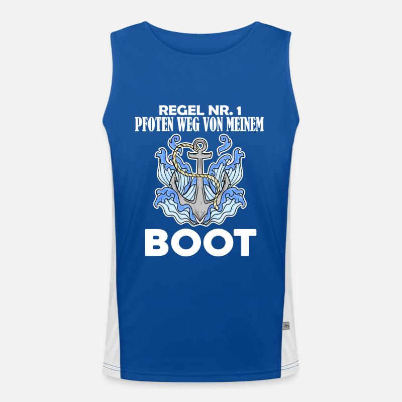 Motorboot Kapitän Boot - Regel Funktionelles Kontrast-Tank Top für Männer 