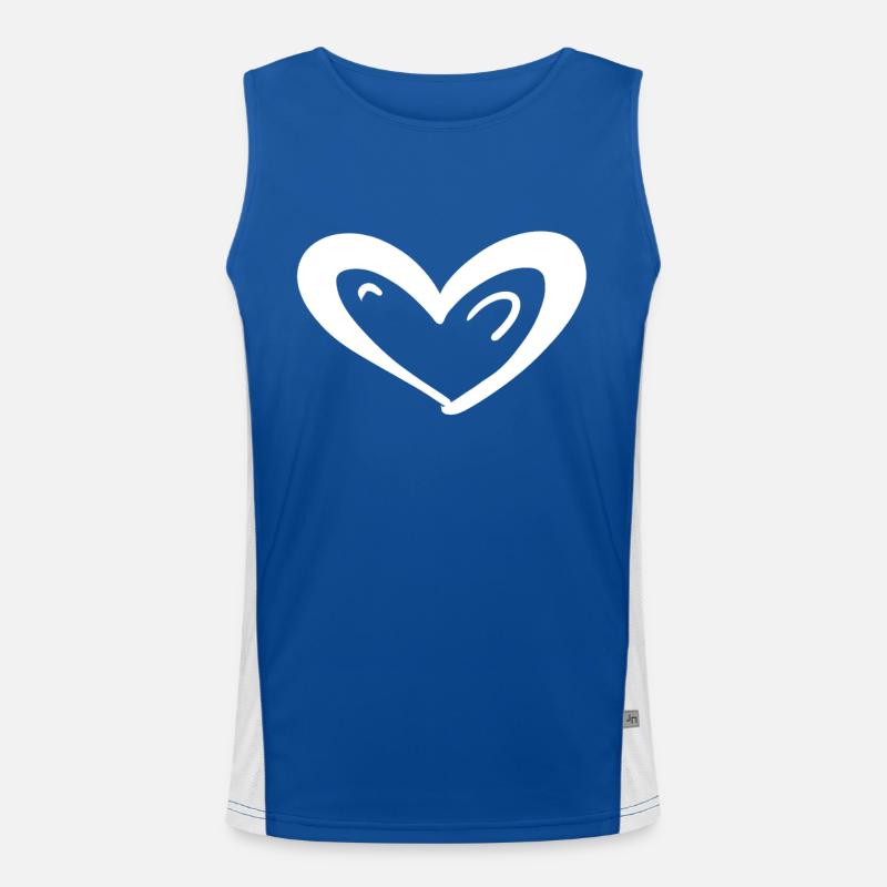 Herz Symbol Liebe Funktionelles Kontrast-Tank Top für Männer 