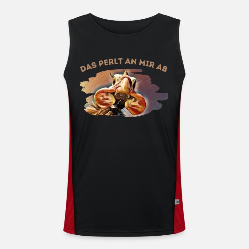 Das perlt an mir ab - Perlhuhn Funktionelles Kontrast-Tank Top für Männer 