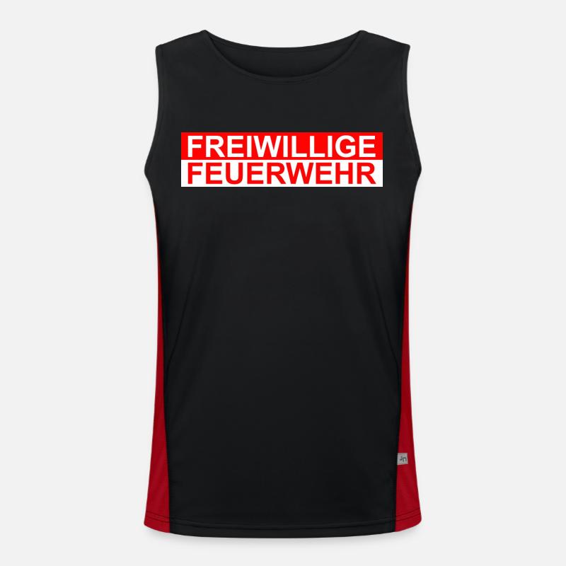 Freiwillige Feuerwehr Funktionelles Kontrast-Tank Top für Männer 