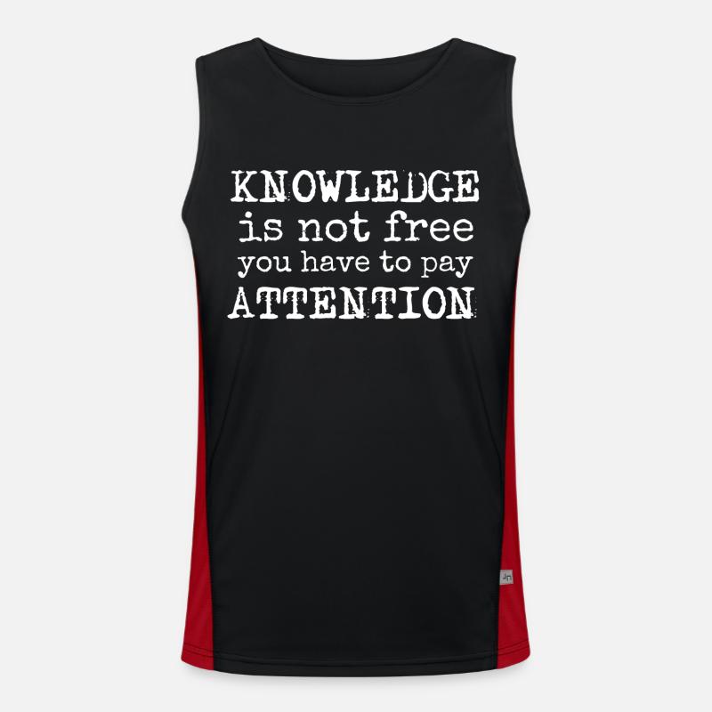 Knowledge is not free - Men's Functional Contrast Tank Top  - black/red