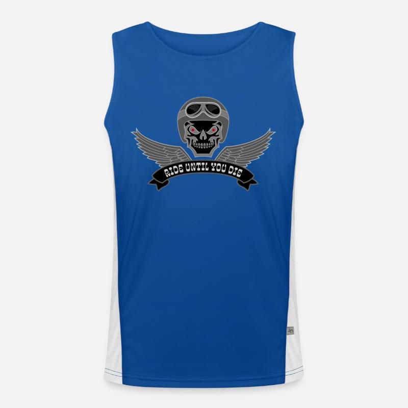 Motorcycle Banner Men's Functional Contrast Tank Top 