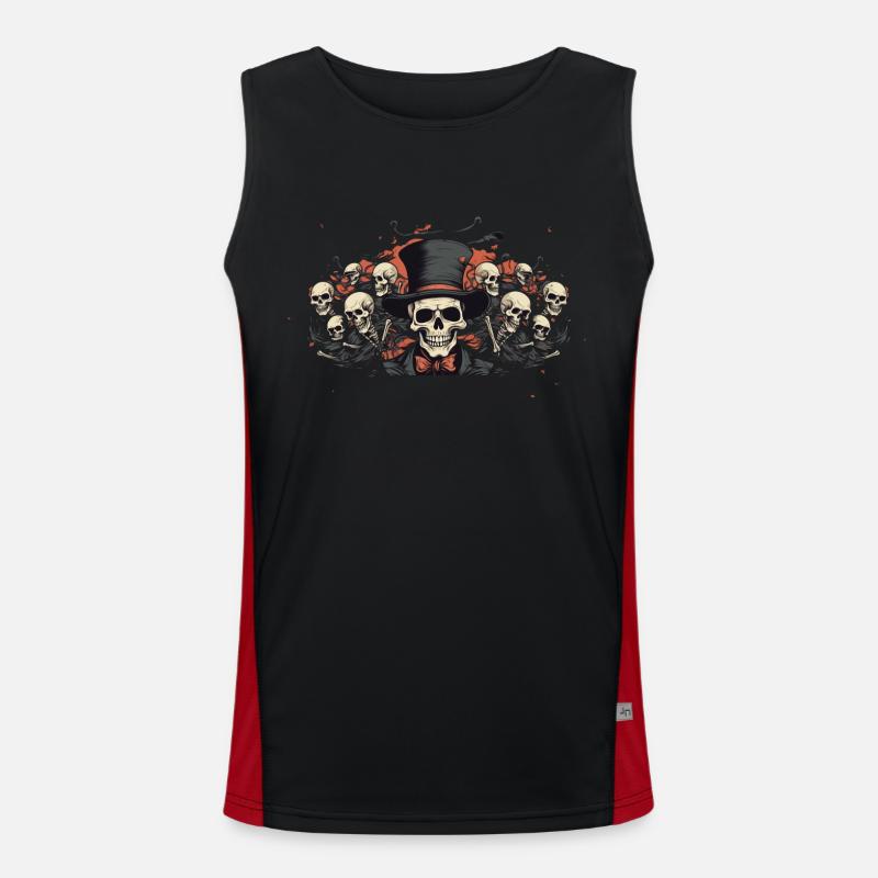 Skelette Funktionelles Kontrast-Tank Top für Männer 