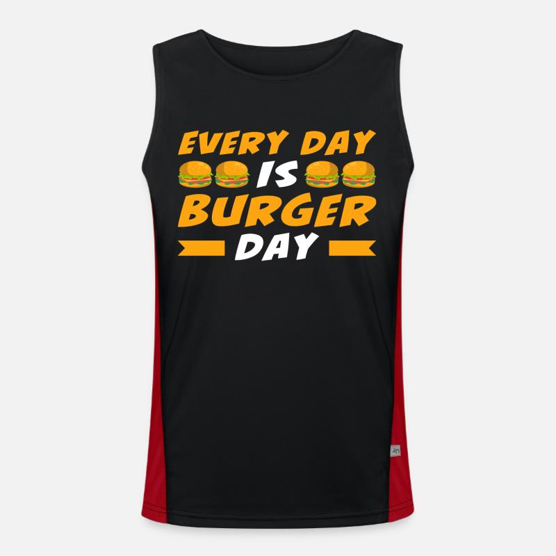Every Day is Burger Day Funktionelles Kontrast-Tank Top für Männer 