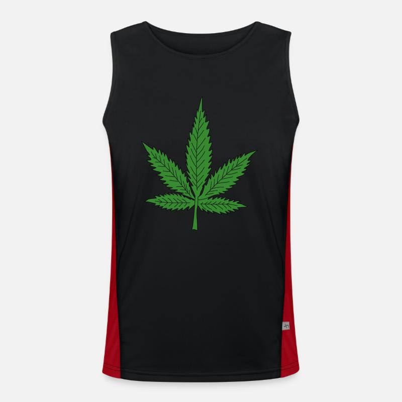 Hemp Leaf Men's Functional Contrast Tank Top 