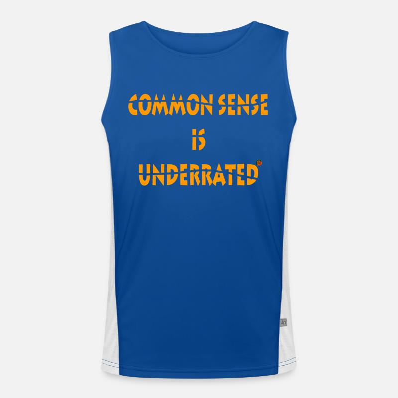 Common sense is underrated Men's Functional Contrast Tank Top 