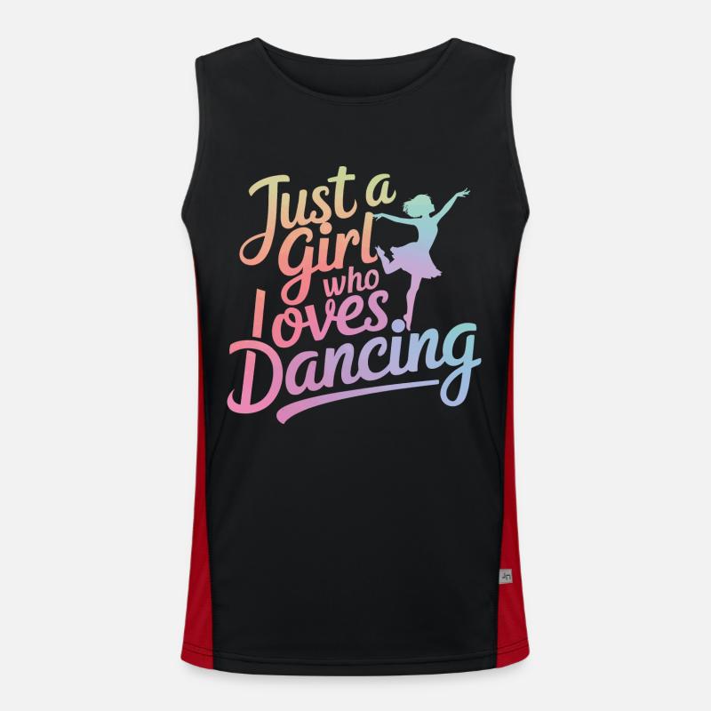 Dancing Dancers Dancing - Men's Functional Contrast Tank Top  - black/red