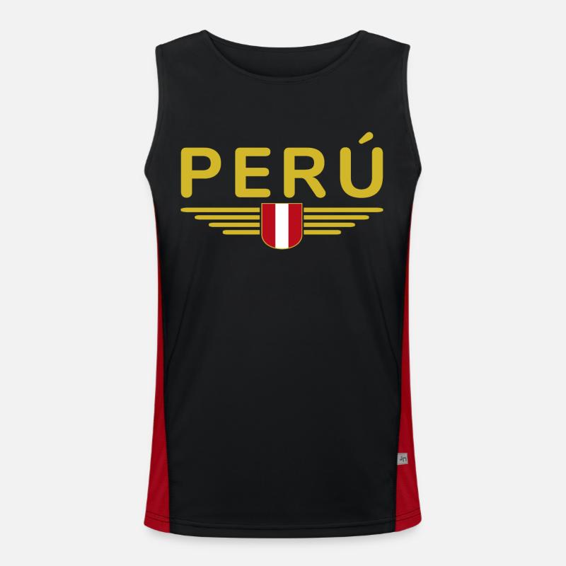 Peru Design – Farben der Anden Funktionelles Kontrast-Tank Top für Männer 