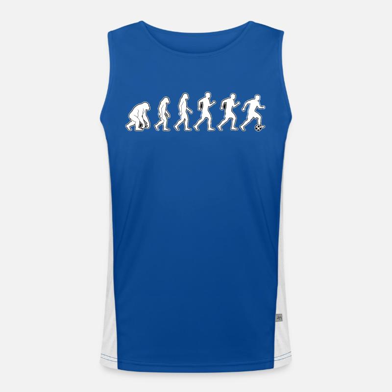 Evolution zum Fußballspieler Funktionelles Kontrast-Tank Top für Männer 