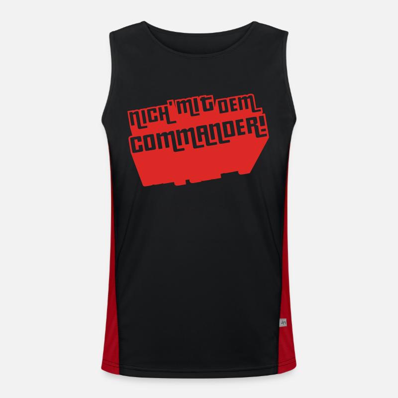 Not with the Commander! Men's Functional Contrast Tank Top 