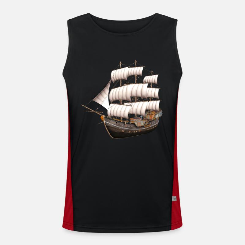 Ship Funktionelles Kontrast-Tank Top für Männer 