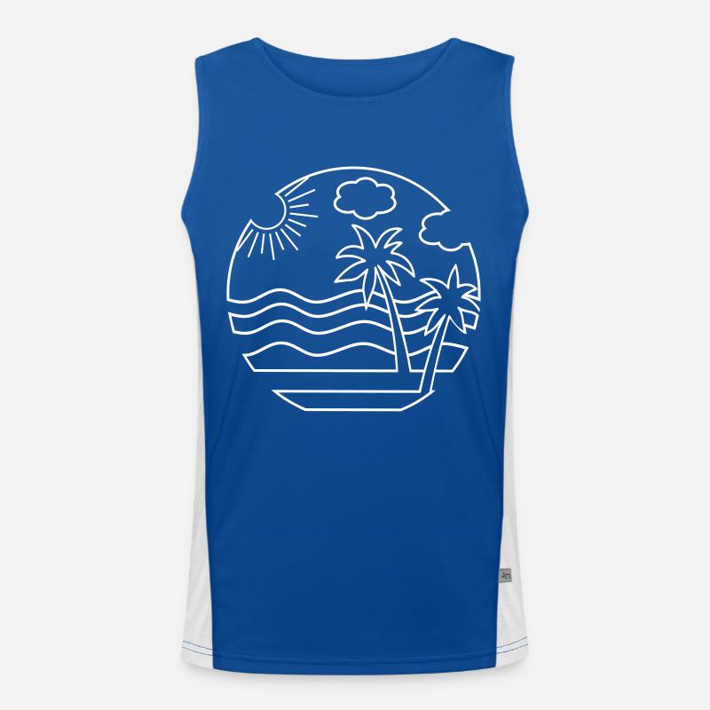 Strand Funktionelles Kontrast-Tank Top für Männer 
