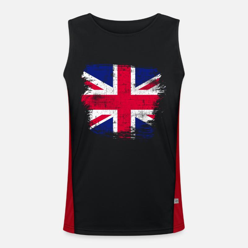 Großbritannien Funktionelles Kontrast-Tank Top für Männer 