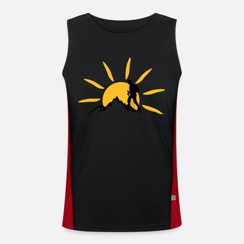 Freizeit - Berge Wanderer Funktionelles Kontrast-Tank Top für Männer 