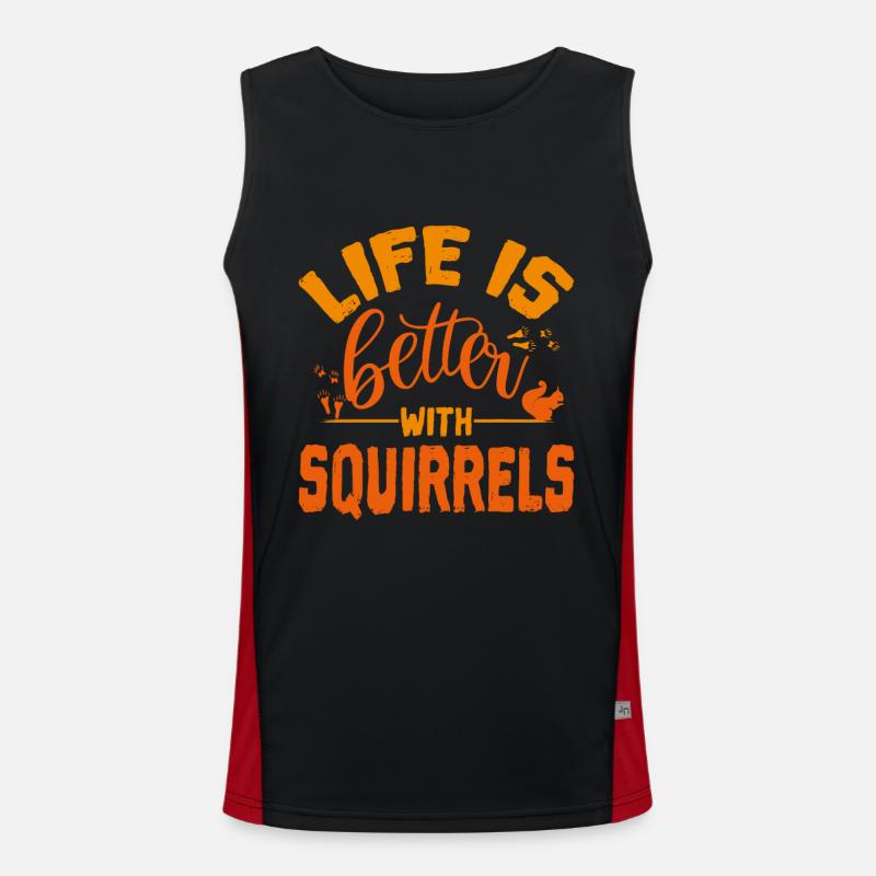 Eichhörnchen Funktionelles Kontrast-Tank Top für Männer 