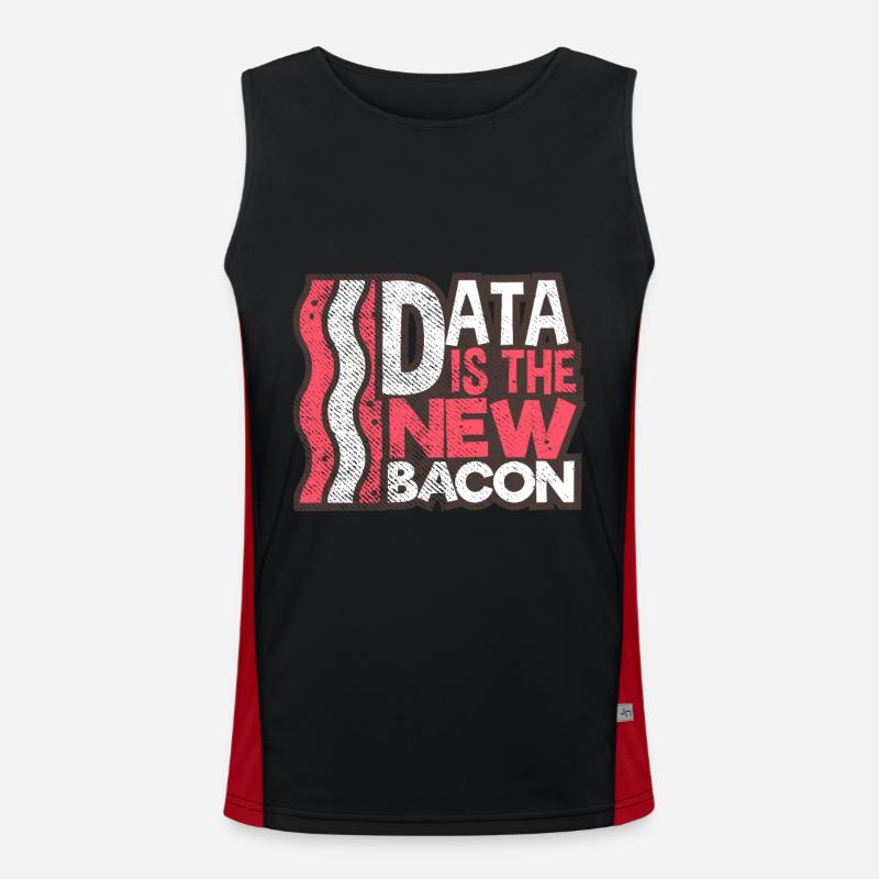 Computer scientist coding - Men's Functional Contrast Tank Top  - black/red