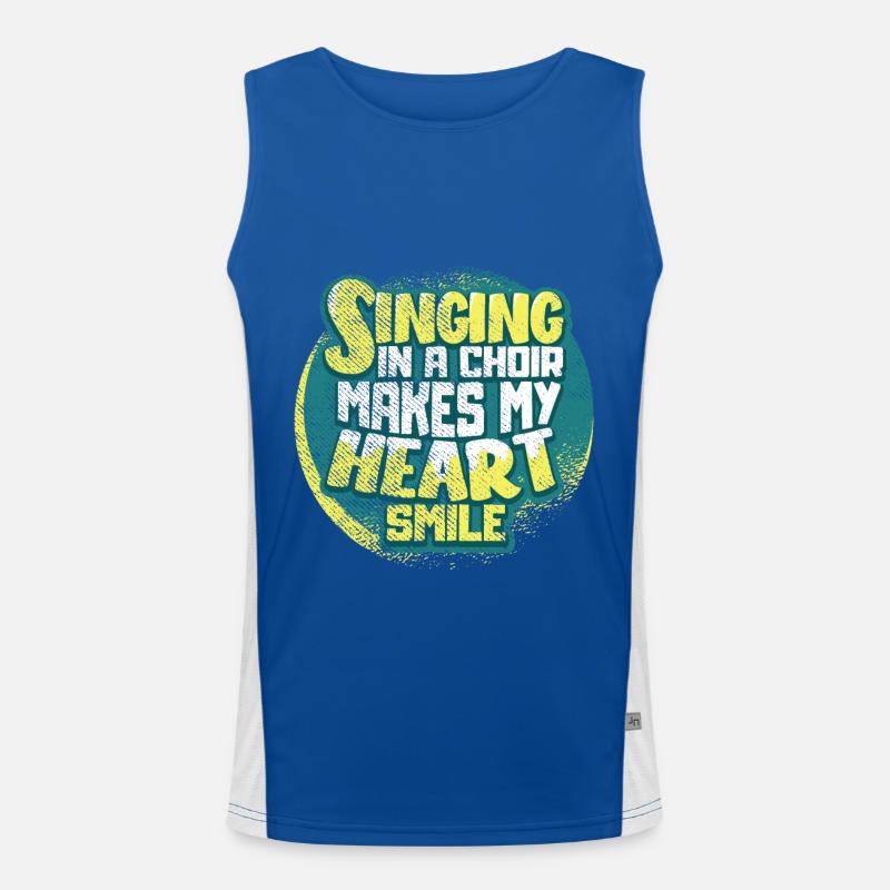 Choir singing Men's Functional Contrast Tank Top 