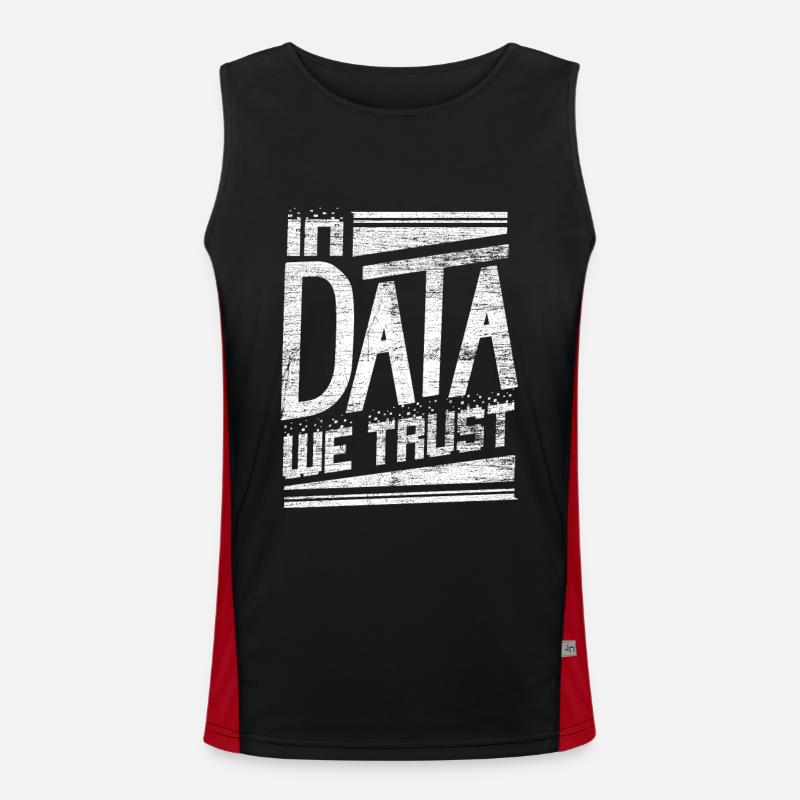 Informatik Nerd Coding - Funktionelles Kontrast-Tank Top für Männer - Schwarz/Rot