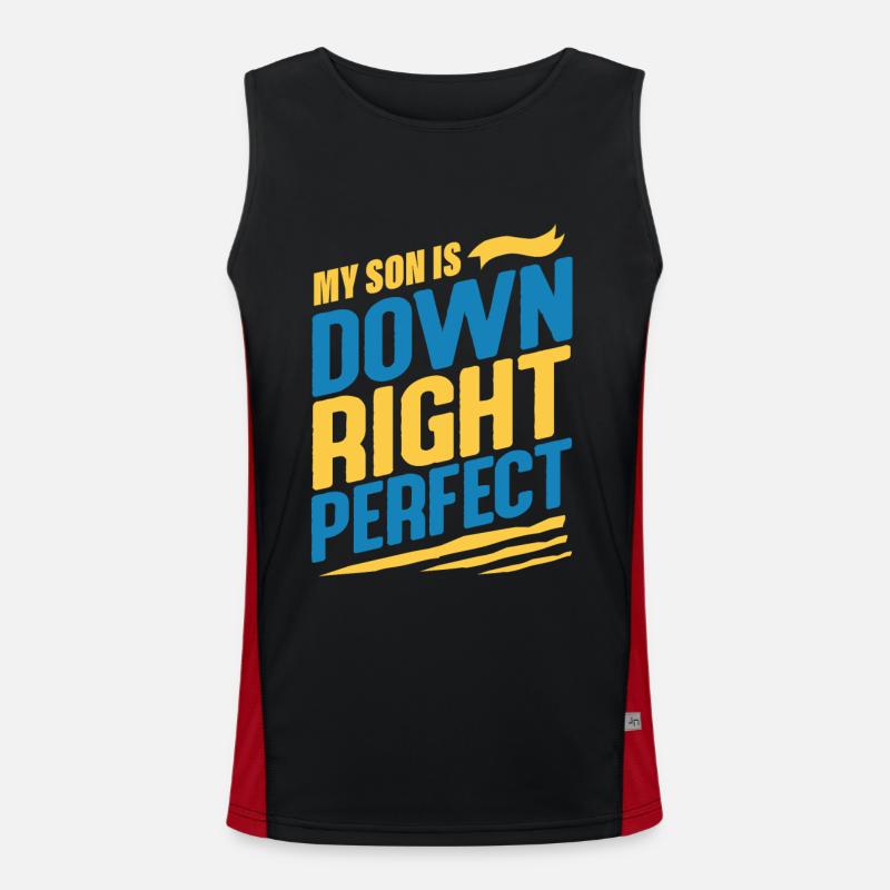 Down syndrome trisomy 21 Men's Functional Contrast Tank Top 