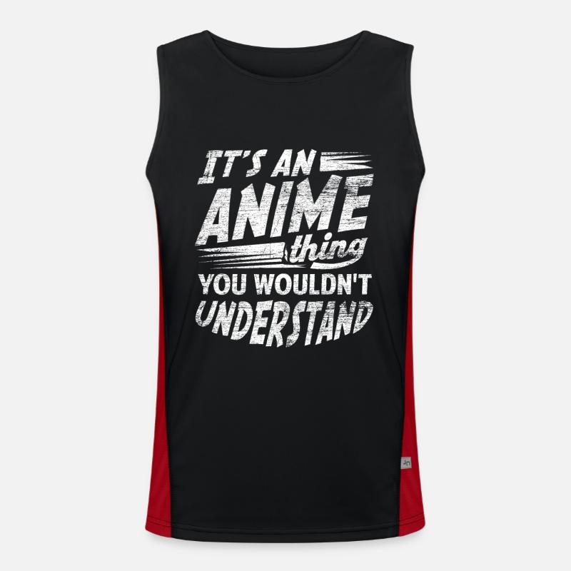 Anime Men's Functional Contrast Tank Top 