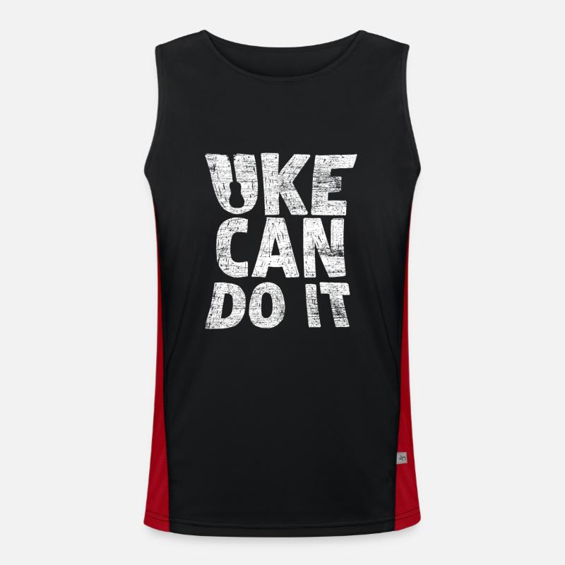 Ukulele Funktionelles Kontrast-Tank Top für Männer 