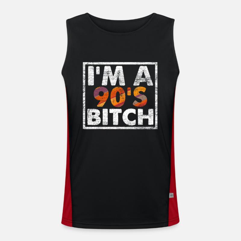 90er Jahre Geburtstag Funktionelles Kontrast-Tank Top für Männer 