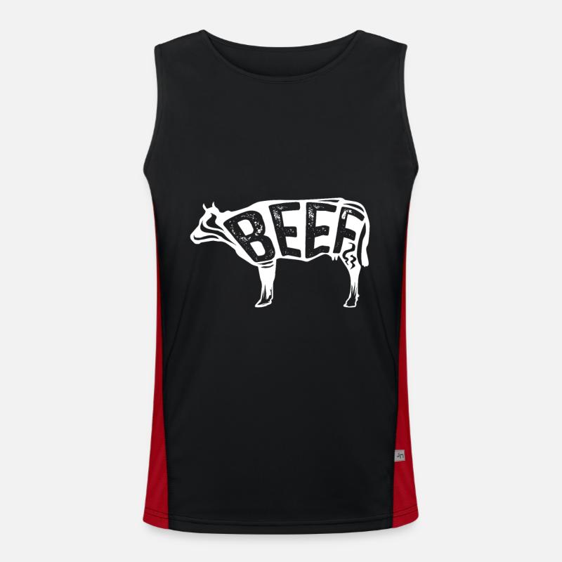 Beef steak Men's Functional Contrast Tank Top 
