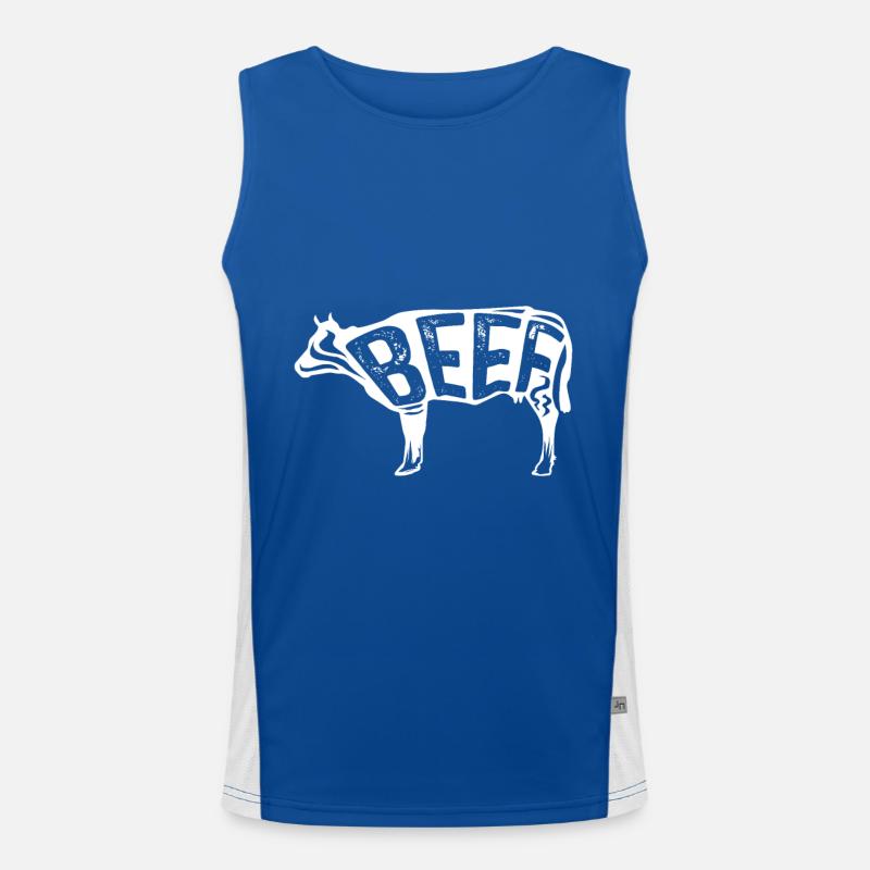 Beef steak Men's Functional Contrast Tank Top 