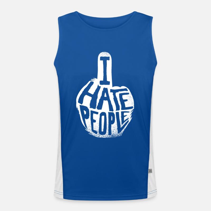 Ich hasse Menschen Funktionelles Kontrast-Tank Top für Männer 