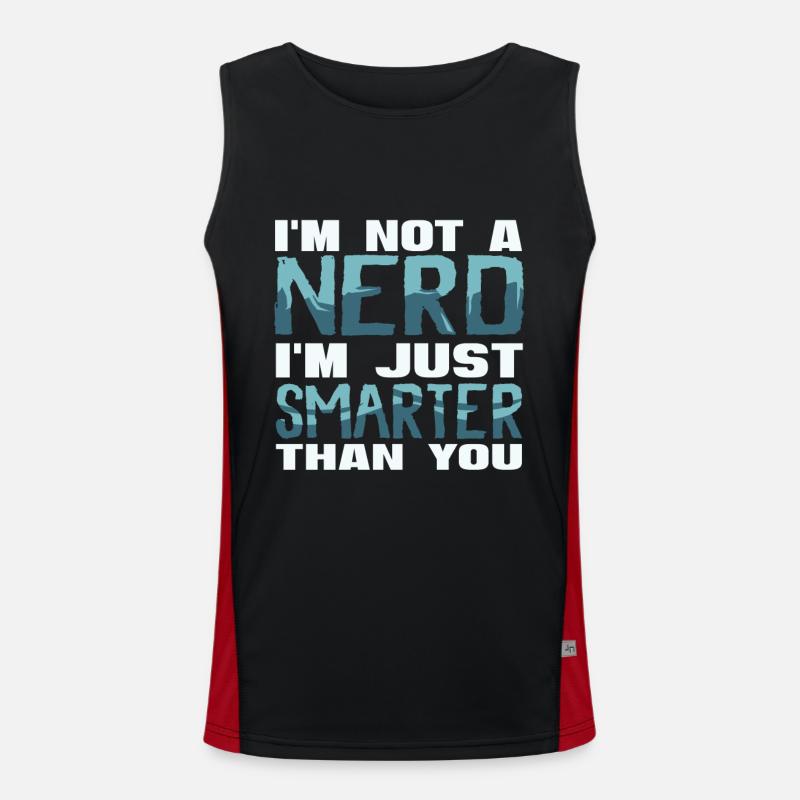 Nerd Funktionelles Kontrast-Tank Top für Männer 