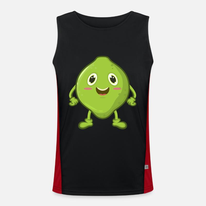 Lime comic Men's Functional Contrast Tank Top 