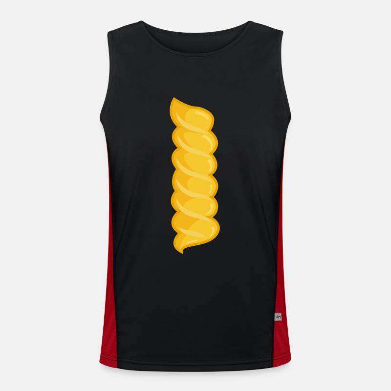 Nudel Fusilli Nudeln Funktionelles Kontrast-Tank Top für Männer 