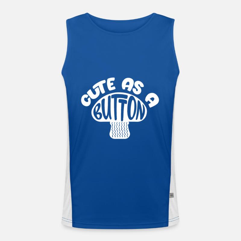 Süß wie ein Knopf Funktionelles Kontrast-Tank Top für Männer 