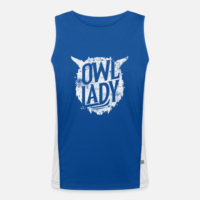 Eule Funktionelles Kontrast-Tank Top für Männer 