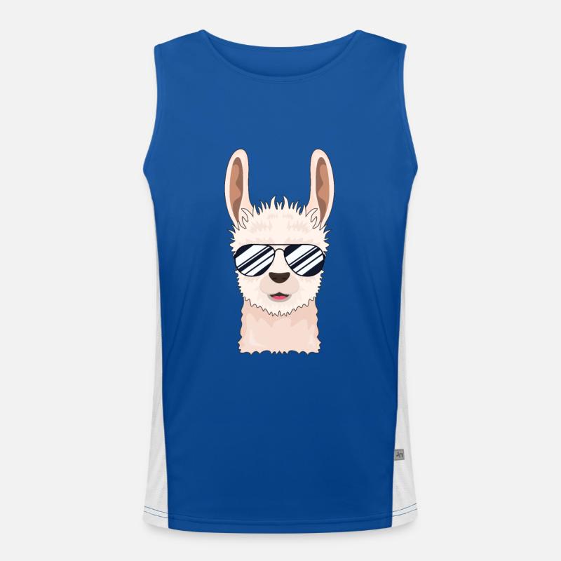 Cool Lama Funktionelles Kontrast-Tank Top für Männer 
