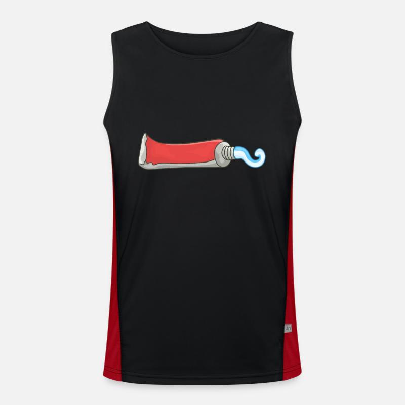 toothpaste - Men's Functional Contrast Tank Top  - black/red
