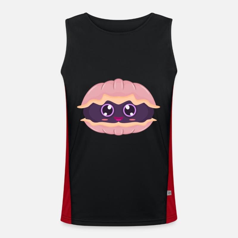 Austern Muschel Funktionelles Kontrast-Tank Top für Männer 