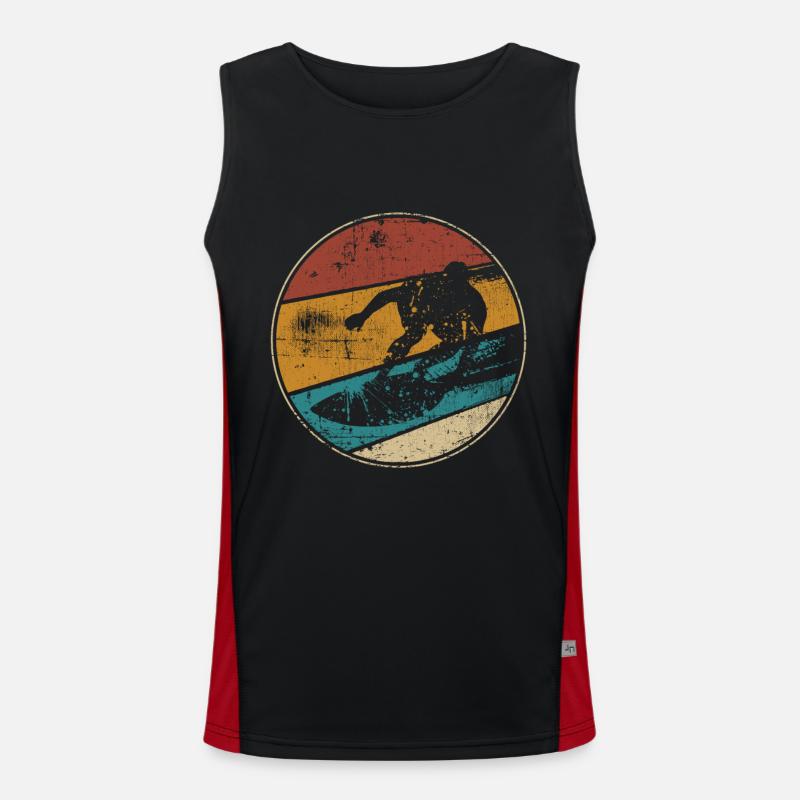 Surfer vintage Surfen Funktionelles Kontrast-Tank Top für Männer 