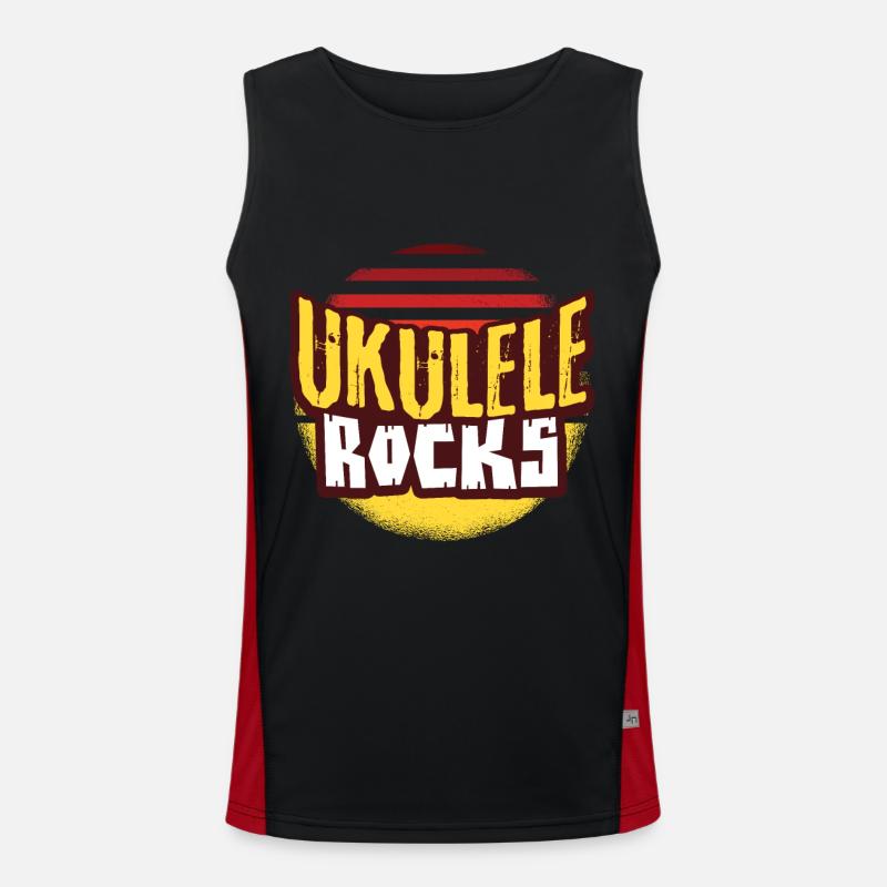Ukulele Funktionelles Kontrast-Tank Top für Männer 