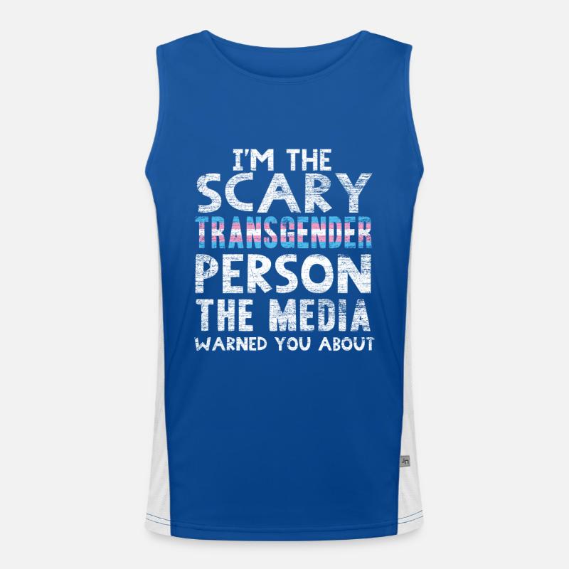 Transgender Trans Men's Functional Contrast Tank Top 