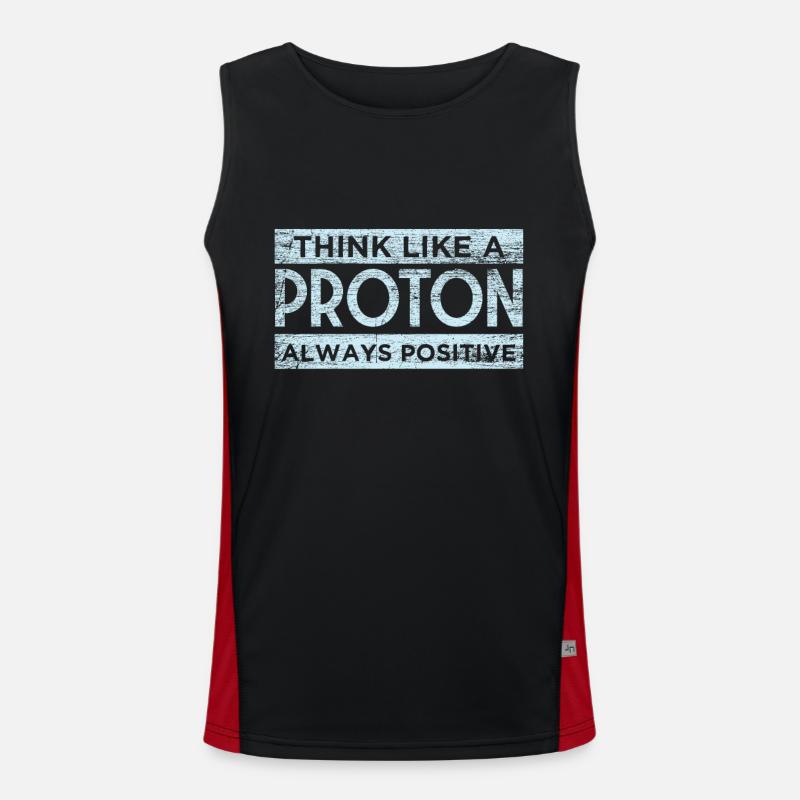 physics - Men's Functional Contrast Tank Top  - black/red