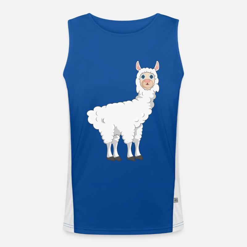Alpaka Lama Funktionelles Kontrast-Tank Top für Männer 