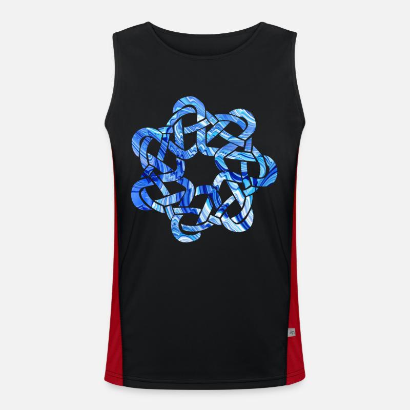 Celtic knot 9 e 80 - Men's Functional Contrast Tank Top  - black/red