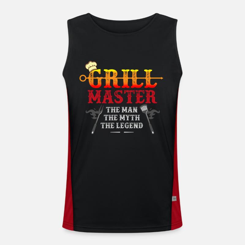 Barbecue, Grill Grill Saison, texas brick state, Débardeur respirant contrasté Homme 