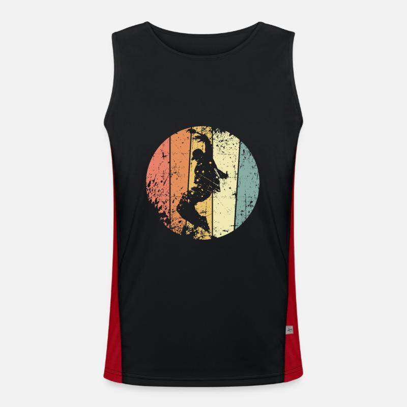Breakdancer retro hip hop dancer - Men's Functional Contrast Tank Top  - black/red