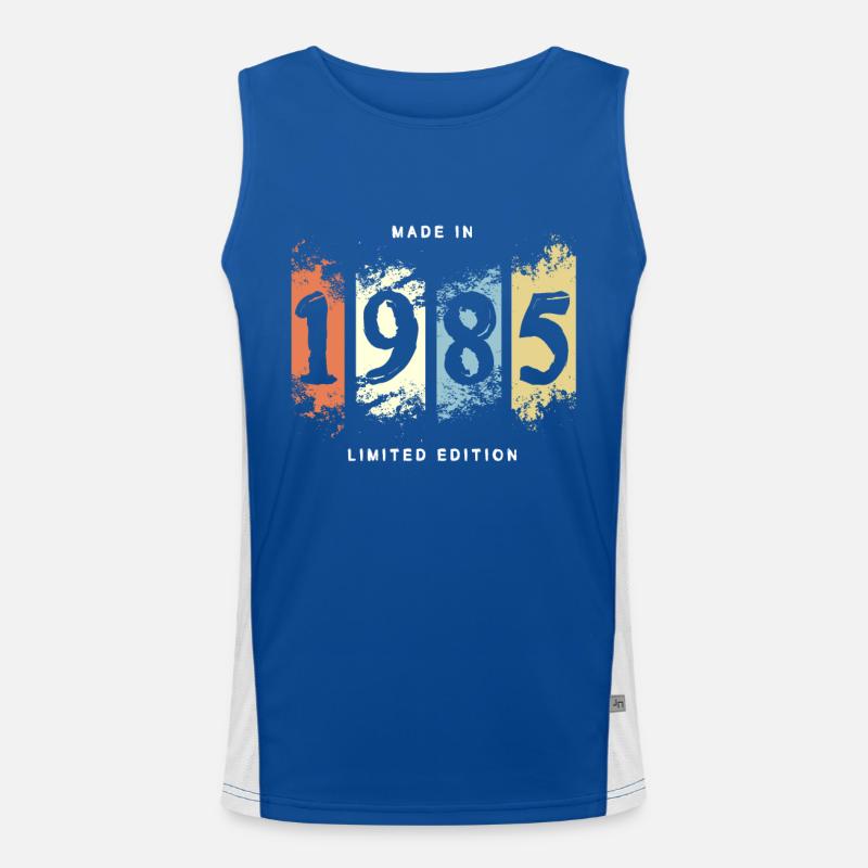 1985 Geburtstag Geschenk vintage Funktionelles Kontrast-Tank Top für Männer 